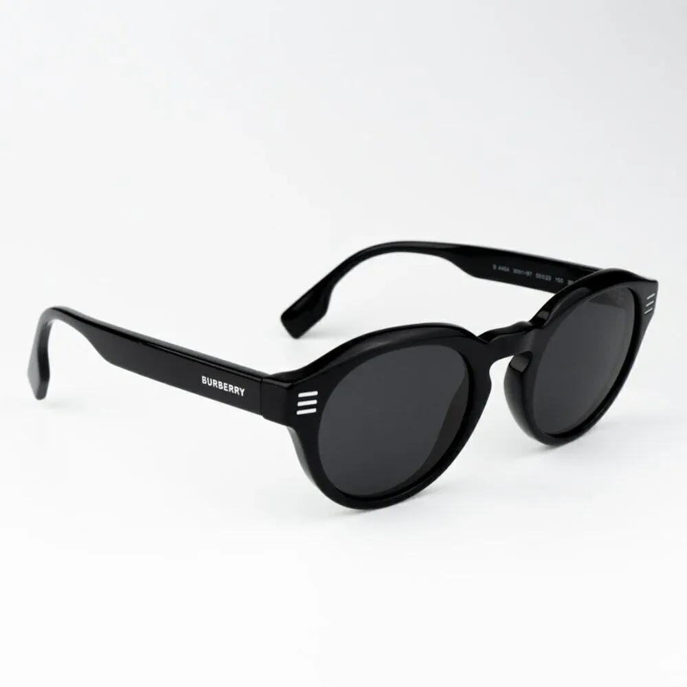 SALE! NEW Burberry BE4404 300187 Black Grey Oval Unisex Sunglasses BE4404